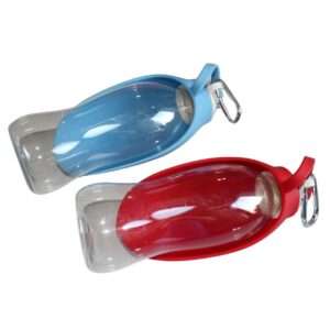 Vattenflaska med skål för hund och katt